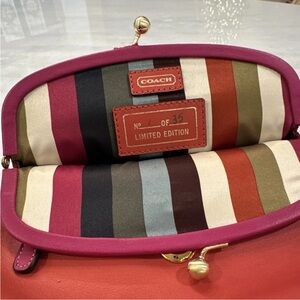 Coach Limited Edition Multicolor Kiss lock women’s clutch/wallet